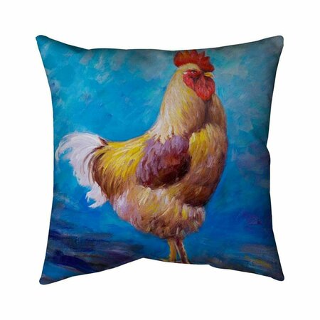 BEGIN HOME DECOR 26 x 26 in. Beautiful Rooster-Double Sided Print Indoor Pillow 5541-2626-AN200